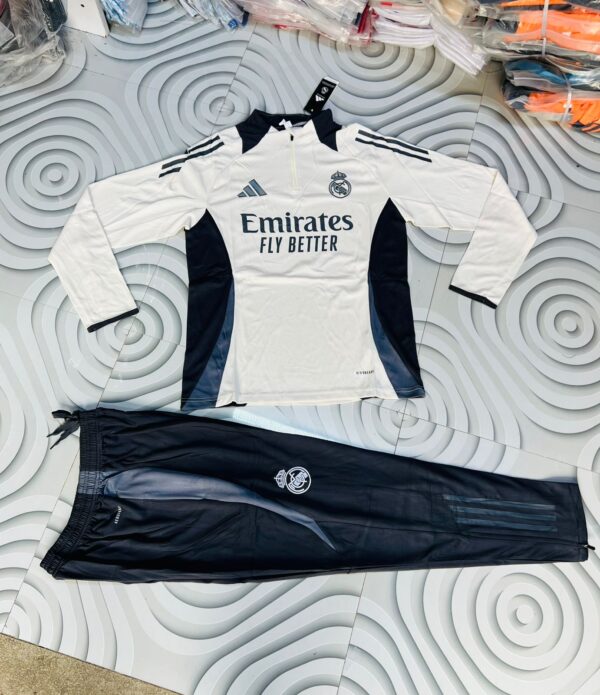 Real Madrid White Official Tracksuit – Adults & Kids