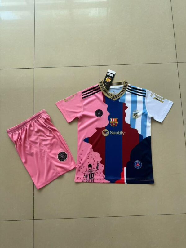 Kids’ Customized Messi Legacy Kit – Featuring All His Teams