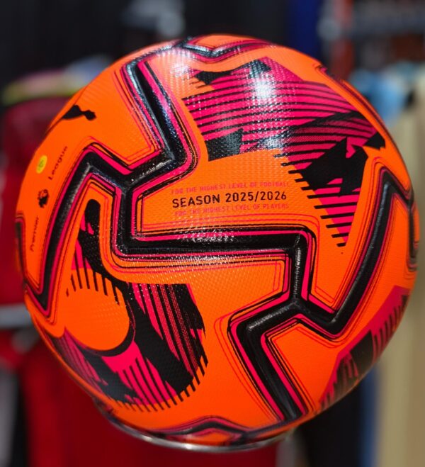PUMA Premier League 2025/26 “Lights” Winter Match Ball – Orange Hi-Vis (Size 5)