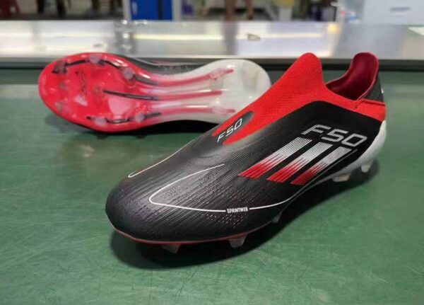 Adidas F50 Elite Laceless FG Soccer Cleats – Black/Red/White