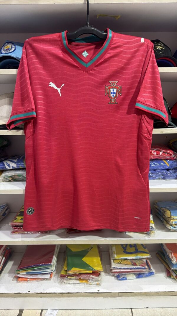Official Portugal 2026 World Cup Home Jersey - Puma Red & Green Maritime Wave Edition