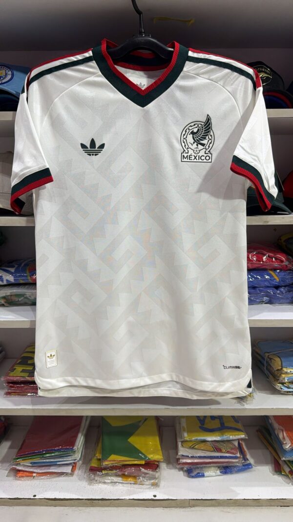 Official Mexico 2026 World Cup Away Jersey - Adidas White & Green Heritage Edition