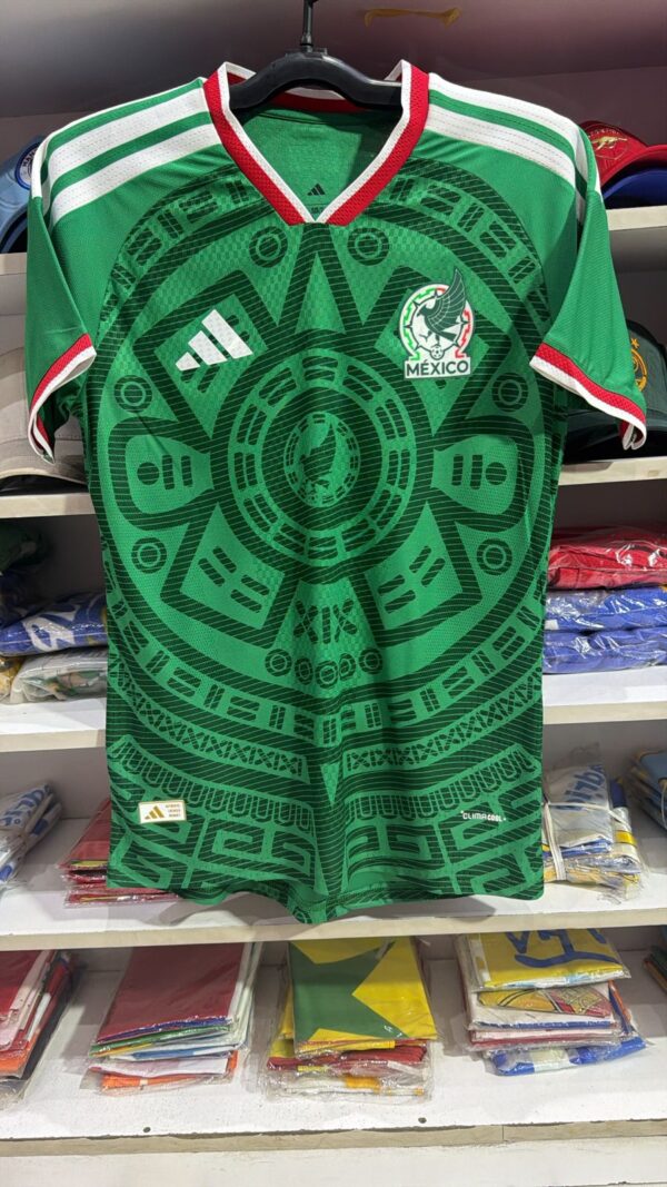 Official Mexico 2026 World Cup Home Jersey - Adidas Green Aztec Heritage Edition