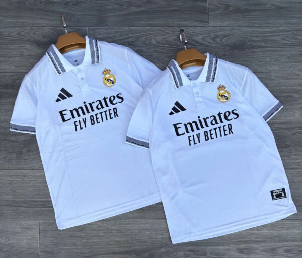 Official Real Madrid 24/25 Home Authentic Jersey - Adidas White & Black Player Edition