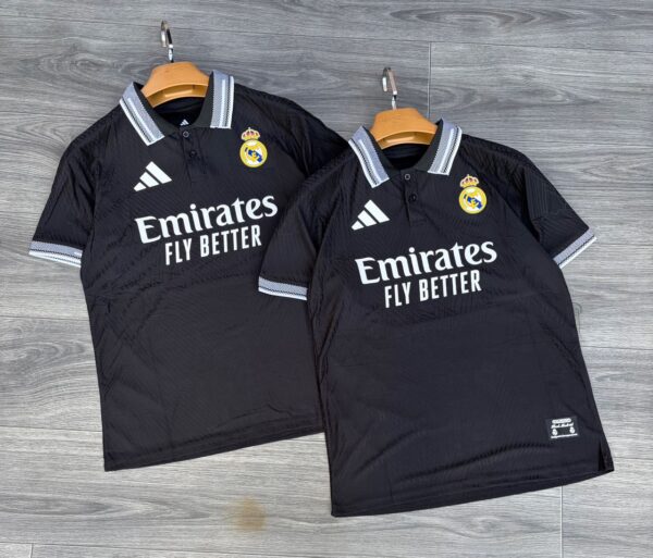 Official Real Madrid 25/26 Special Edition Black Polo Jersey - Adidas Gold Fan Edition