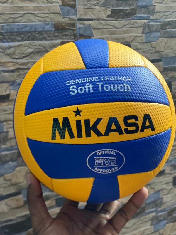 Mikasa Genuine Leather Indoor Volleyball - Soft Touch Official Size 5